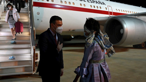 El presidente del Gobierno, Pedro Sánchez, este viernes en Senegal. El presidente del Gobierno, Pedro Sánchez, este viernes en Senegal.