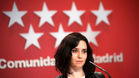 Imagen de archivo de la presidenta de la Comunidad de Madrid, Isabel Díaz Ayuso, durante una rueda de prensa.. - EFE Imagen de archivo de la presidenta de la Comunidad de Madrid, Isabel Díaz Ayuso, durante una rueda de prensa.. - EFE