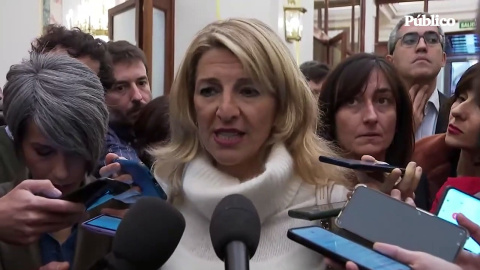 Yolanda Díaz advierte de la gravedad de la maniobra del PP: "No lo hemos conocido jamás en democracia" Yolanda Díaz advierte de la gravedad de la maniobra del PP: "No lo hemos conocido jamás en democracia"