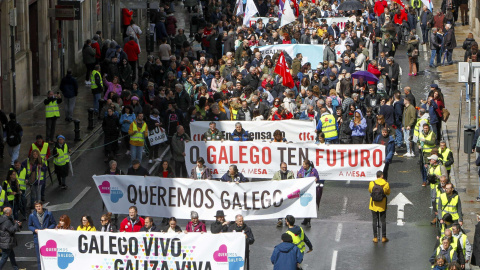Manifestación en defensa del gallego el pasado 17 de mayo con motivo del Día das Letras Galegas Manifestación en defensa del gallego el pasado 17 de mayo con motivo del Día das Letras Galegas