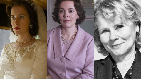 Claire Foy, , Olivia Colman e Imelda Staunton como Isabel II en 'The Crown'. Claire Foy, , Olivia Colman e Imelda Staunton como Isabel II en 'The Crown'.