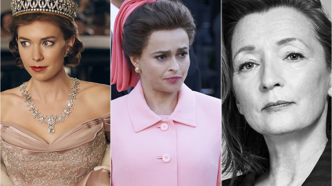 Vanessa Kirby, Helena Bonham Carter y Lesley Manville como la Princesa Margarita en The Crown. Vanessa Kirby, Helena Bonham Carter y Lesley Manville como la Princesa Margarita en The Crown.