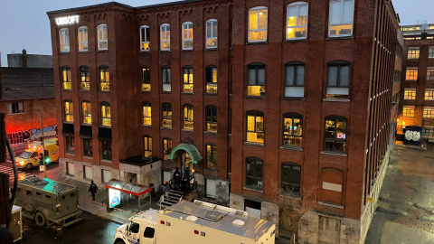 Trabajadores abandonan la oficina deUbisoft en Montreal, Canadá. Trabajadores abandonan la oficina deUbisoft en Montreal, Canadá.
