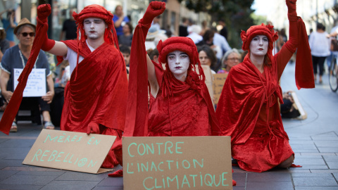 Sentada ecofeminista en Toulouse (Francia), a 16 de septiembre de 2023. Sentada ecofeminista en Toulouse (Francia), a 16 de septiembre de 2023.