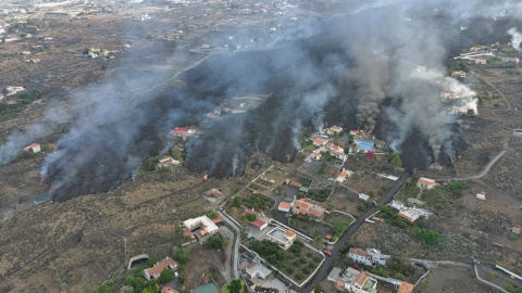 Vista del avance de la lava en La Palma. Vista del avance de la lava en La Palma.