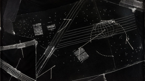 La obra 'La noche de los mundos descosidos', de Maria Lai. La obra 'La noche de los mundos descosidos', de Maria Lai.