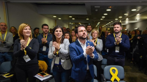 Dirigents d'Esquerra Republicana durant la reunió del seu Consell Nacional. ERC Dirigents d'Esquerra Republicana durant la reunió del seu Consell Nacional. ERC