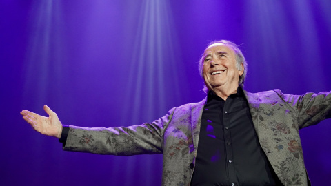 Joan Manuel Serrat ahir al Palau Sant Jordi. Joan Manuel Serrat ahir al Palau Sant Jordi.