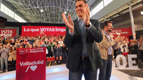 Pedro Sánchez y Luis Tudanca, en Valladolid en un acto electoral celebrado en 2023. Pedro Sánchez y Luis Tudanca, en Valladolid en un acto electoral celebrado en 2023.
