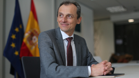 El ministro de Ciencia e Innovación, Pedro Duque, durante una entrevista para Europa Press. El ministro de Ciencia e Innovación, Pedro Duque, durante una entrevista para Europa Press.