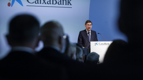 El presidente de Caixabank, Jose Ignacio Goirigolzarri, durante su inervención en la junta de accionistas de la entidad, en Valencia. E.P./Rober Solsona El presidente de Caixabank, Jose Ignacio Goirigolzarri, durante su inervención en la junta de accionistas de la entidad, en Valencia. E.P./Rober Solsona