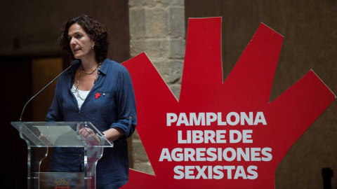 La concejala de Seguridad Ciudadana de Pamplona presenta la campaña contra las agresiones sexistas. EFE/IÑAKI PORTO La concejala de Seguridad Ciudadana de Pamplona presenta la campaña contra las agresiones sexistas. EFE/IÑAKI PORTO