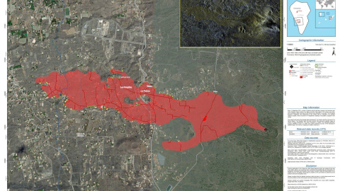 Superficie del área afectada por la lava en La Palma este miércoles 22 de septiembre de 2021. Superficie del área afectada por la lava en La Palma este miércoles 22 de septiembre de 2021.