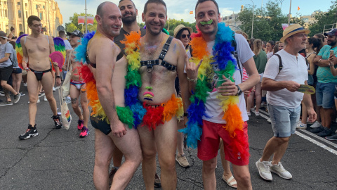 Asistentes a la manifestación del Orgullo LGTBI en Madrid 2019. /ESTEFANÍA ROSELLÓ Asistentes a la manifestación del Orgullo LGTBI en Madrid 2019. /ESTEFANÍA ROSELLÓ