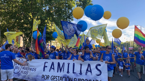 Familias por la gestación subrogada también participan en la manifestación del Orgullo 2019. /ESTEFANÍA ROSELLÓ Familias por la gestación subrogada también participan en la manifestación del Orgullo 2019. /ESTEFANÍA ROSELLÓ