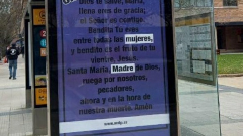 Cartel negacionista 8M Cartel negacionista 8M