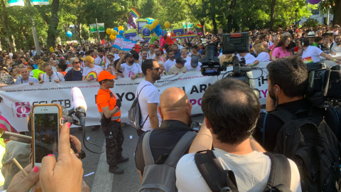 Cabecera de la manifestación del Orgullo LGTBI, bajo el lema "Mayores sin armarios". /ESTEFANÍA ROSELLÓ Cabecera de la manifestación del Orgullo LGTBI, bajo el lema "Mayores sin armarios". /ESTEFANÍA ROSELLÓ