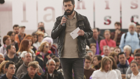 El director de Comunicación de Podemos, Juanma del Olmo, en un acto electoral en Valladolid en la campaña de los comicios del 28-A de 2019. E.P. El director de Comunicación de Podemos, Juanma del Olmo, en un acto electoral en Valladolid en la campaña de los comicios del 28-A de 2019. E.P.