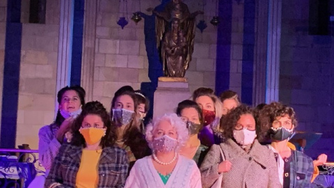 Un dels espectacles de la Vetlla d’Espiritualitat i d’Art, convocada per l'Assemblea de Treballadores de la Cultura.