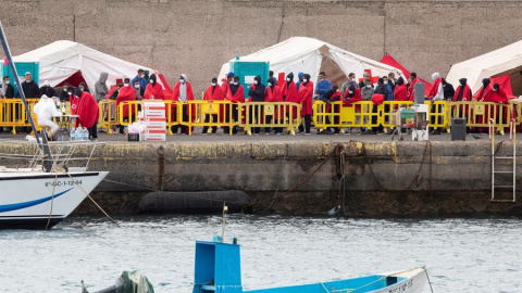 El muelle de Arguineguín. El muelle de Arguineguín.