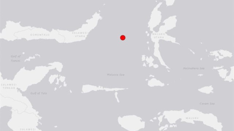 Localización del seismo. Alerta de tsunami en Indonesia tras un terremoto de 7,1 en la escala de Richter Localización del seismo. Alerta de tsunami en Indonesia tras un terremoto de 7,1 en la escala de Richter