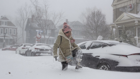 La tormenta Elliot provoca fuertes nevadas en Nueva York La tormenta Elliot provoca fuertes nevadas en Nueva York