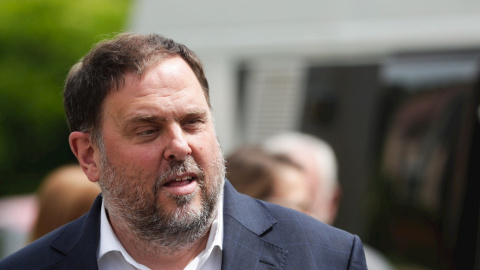 Oriol Junqueras en su visita a Waterloo. Oriol Junqueras en su visita a Waterloo.