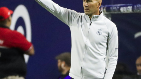 Fotografía de Zidane, entrenador del Real Madrid, durante la gira de verano en EEUU.