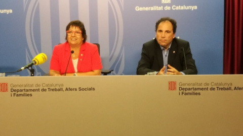 La consellera Dolors Bassa y Enric Vinaixa. E.P. La consellera Dolors Bassa y Enric Vinaixa. E.P.