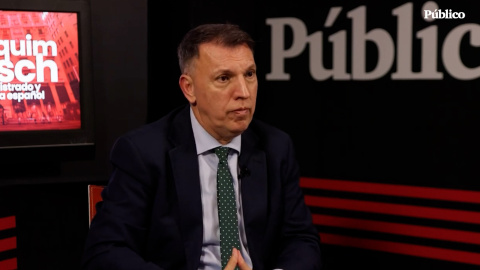 El magistrado Joaquim Bosch durante la entrevista con Ana Pardo de Vera, directora corporativa y de relaciones institucionales de 'Público'. El magistrado Joaquim Bosch durante la entrevista con Ana Pardo de Vera, directora corporativa y de relaciones institucionales de 'Público'.