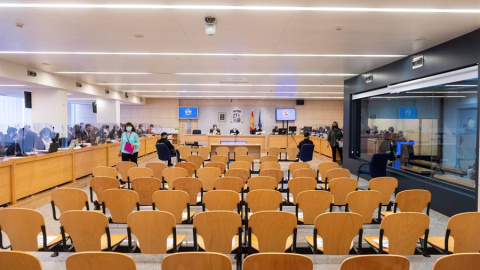 Vista general del juicio contra los acusados Mohamed Houli Chemial, Driss Oukabir y Said Ben Iazza. Vista general del juicio contra los acusados Mohamed Houli Chemial, Driss Oukabir y Said Ben Iazza.
