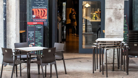 Imagen de archivo de una terrazas en Burgos antes de las medidas del cierre de la hostelería. Imagen de archivo de una terrazas en Burgos antes de las medidas del cierre de la hostelería.