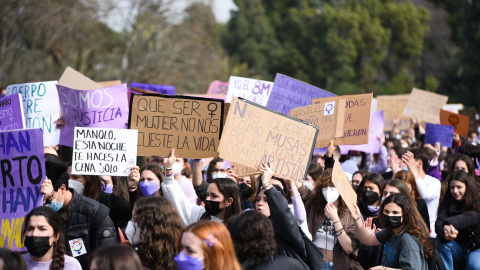 Manifestación feminista por el 8M. Foto de archivo. Manifestación feminista por el 8M. Foto de archivo.