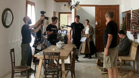 Set de rodaje del documental.