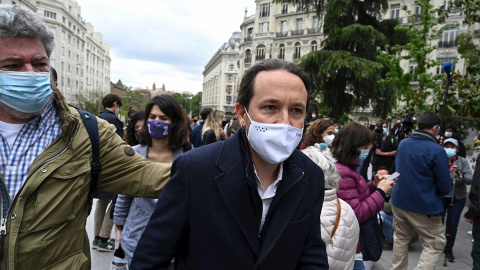 El candidato de Unidas Podemos a la Presidencia de la Comunidad de Madrid, Pablo Iglesias. El candidato de Unidas Podemos a la Presidencia de la Comunidad de Madrid, Pablo Iglesias.