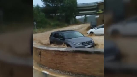 Muere un hombre al ser arrastrado por la riada en Navarra