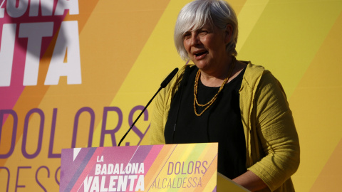 Dolors Sabater, en un acte de campanya de les darreres eleccions municipals. Dolors Sabater, en un acte de campanya de les darreres eleccions municipals.