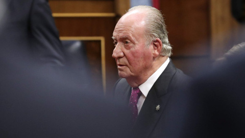 El rey emérito en el Congreso. El rey emérito en el Congreso.