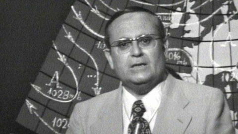 Mariano Medina, primer "hombre del tiempo" de TVE.