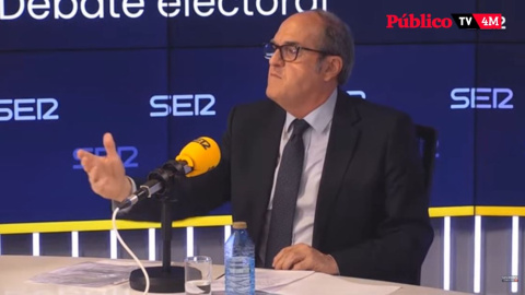 Mónica García y Ángel Gabilondo abandonan el debate de la Cadena Ser Mónica García y Ángel Gabilondo abandonan el debate de la Cadena Ser