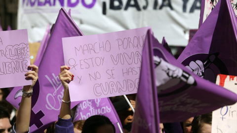 Manifestación feminista en Sevilla con motivo del 8M, en 2023. Manifestación feminista en Sevilla con motivo del 8M, en 2023.