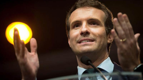 Pablo Casado durante un acto en Madrid. (LUCA PIERGIOVANNI | EFE) Pablo Casado durante un acto en Madrid. (LUCA PIERGIOVANNI | EFE)