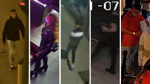 11/11724 Varios de los fotogramas extraidos de diversas cámaras de la zona en la que fue asesinado Samuel en los que la Policía a identificado, de izquierda a derecha, a Diego Montaña, Catherine Silva, Kaio Amaral, Alejandro Míguez y Alejandro Silva 11/11724 Varios de los fotogramas extraidos de diversas cámaras de la zona en la que fue asesinado Samuel en los que la Policía a identificado, de izquierda a derecha, a Diego Montaña, Catherine Silva, Kaio Amaral, Alejandro Míguez y Alejandro Silva