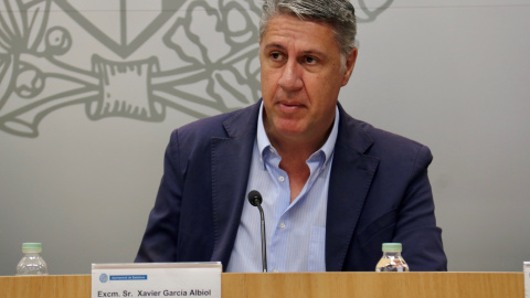 L'alcalde de Badalona, Xavier Garcia Albiol, en roda de premsa. L'alcalde de Badalona, Xavier Garcia Albiol, en roda de premsa.