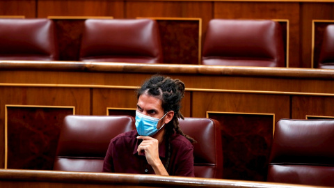 El diputado de Podemos Alberto Rodríguez durante el pleno del Congreso celebrado el pasado 28 de septiembre de 2021. El diputado de Podemos Alberto Rodríguez durante el pleno del Congreso celebrado el pasado 28 de septiembre de 2021.