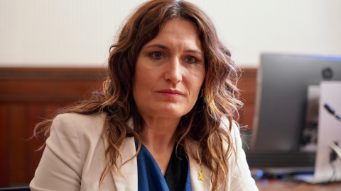 La consellera de la Presidència, Laura Vilagrà, durant l'entrevista. La consellera de la Presidència, Laura Vilagrà, durant l'entrevista.