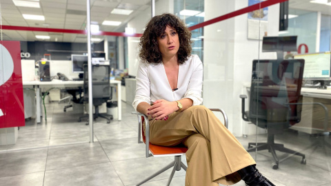 López, en un momento de la entrevista en la redacción de 'Público'. López, en un momento de la entrevista en la redacción de 'Público'.