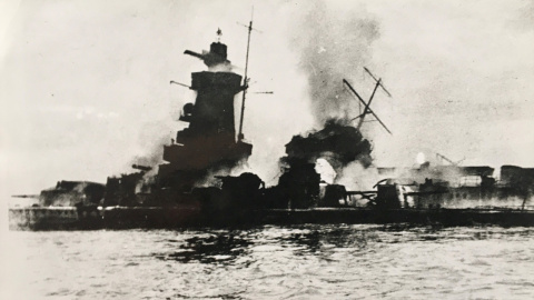 El buque Admiral Graf Spee antes de hundirse el 17 de diciembre de 1939. El buque Admiral Graf Spee antes de hundirse el 17 de diciembre de 1939.