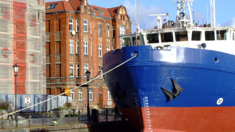 Barco atracado en la ciudad polaca de Gdansk. Barco atracado en la ciudad polaca de Gdansk.