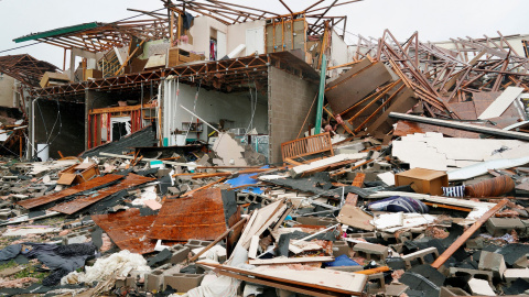 Una de las muchas casa que han sido devastadas por los vientos fuertes del huracán Harvey.REUTERS/Rick Wilking